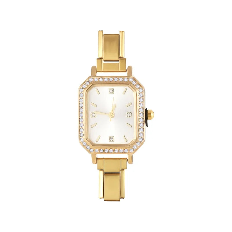 Men Women's Stainless Steel Round Simple Watch