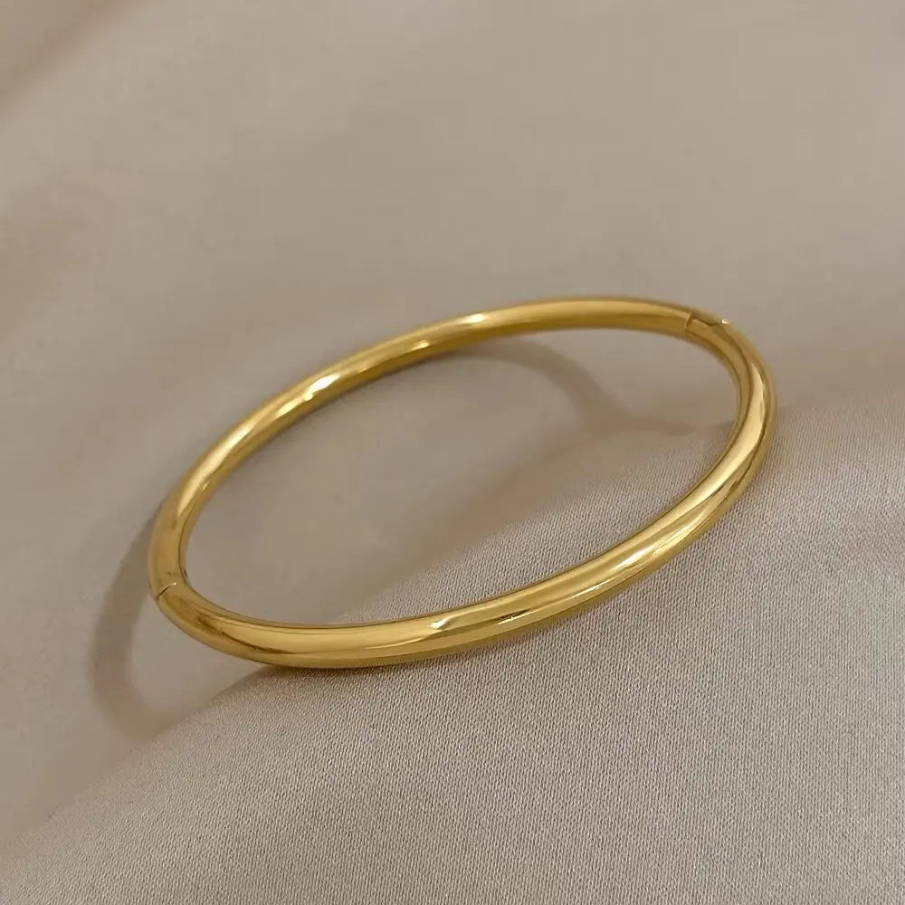 1pc Titanium Steel Gold Bracelet,