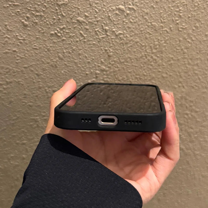 Case for iPhone 11 12 13 14 15 16 Pro Max Plus Series Colorful hollow cat pattern transparent mirror phone case