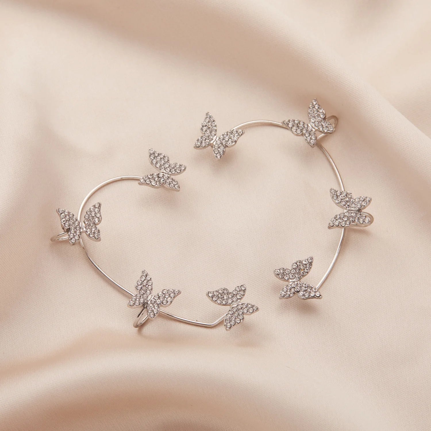 Style Butterfly Ear Clips Without Piercing For Women Sparkling Zircon Ear