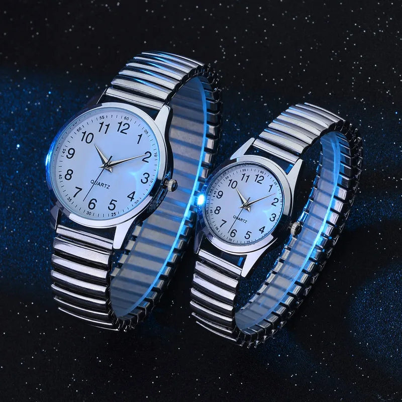 1/2PCS Fashion Couple Watches Simple Arabic