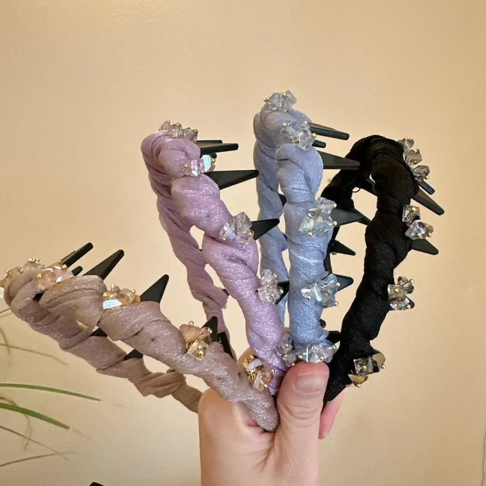 1pc High-end Shiny Crystal Headband With Imitation Crystal High