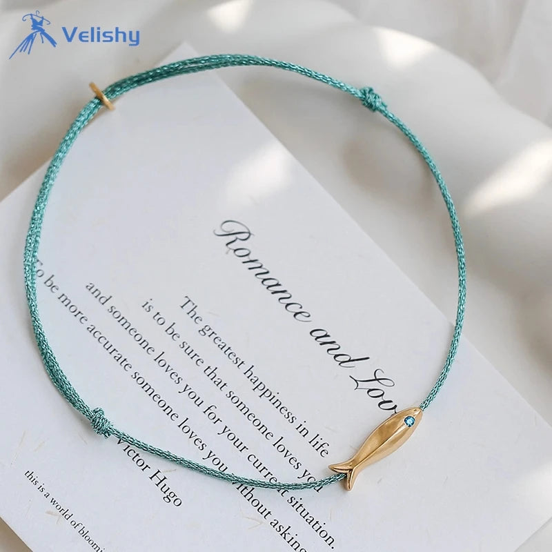 Bohemian Style Blue And Red Rope Fashion Leg Foot Chain Summer Beach Jewelry
