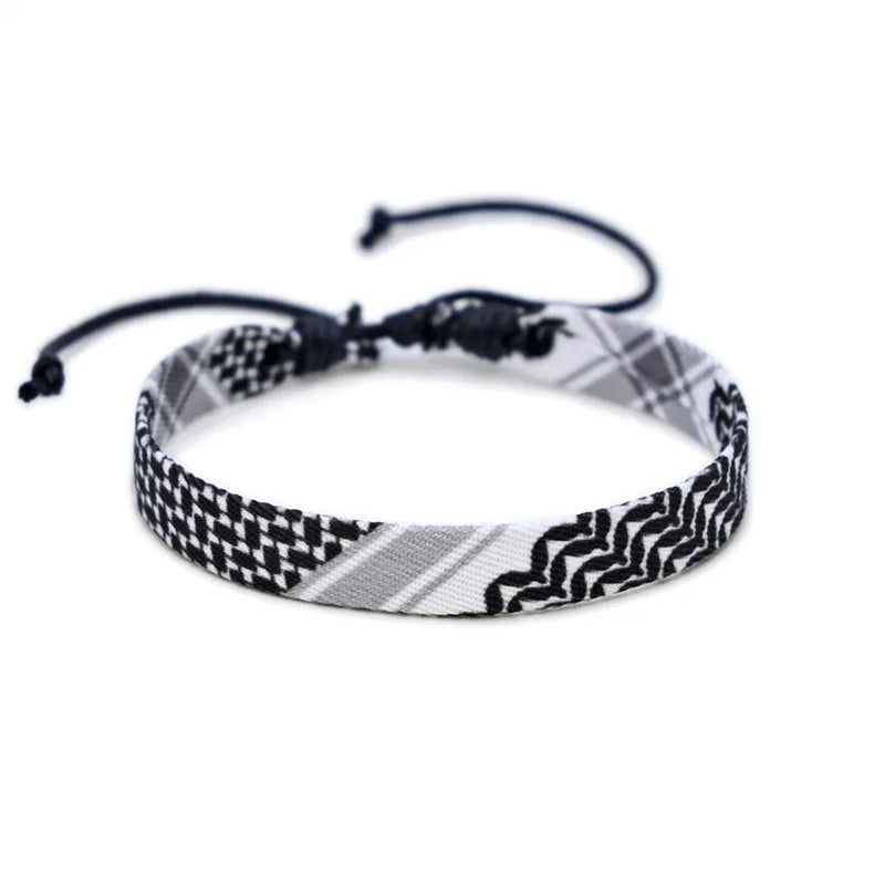 Multicolor Weave Bracelets Traditional Patterns Arabic Scarf Style Bracelet