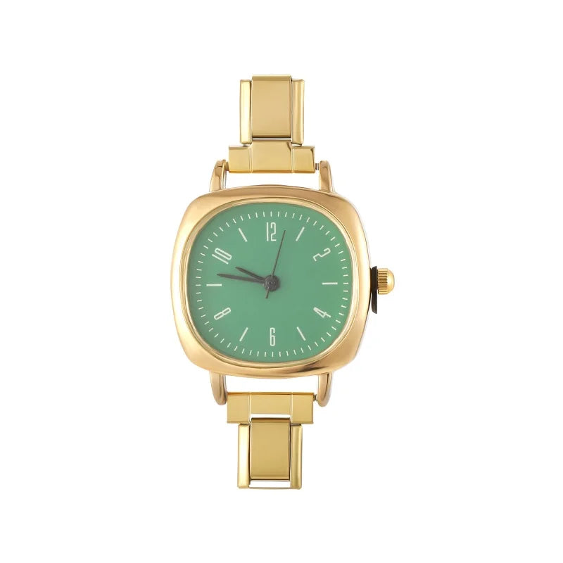 Men Women's Stainless Steel Round Simple Watch
