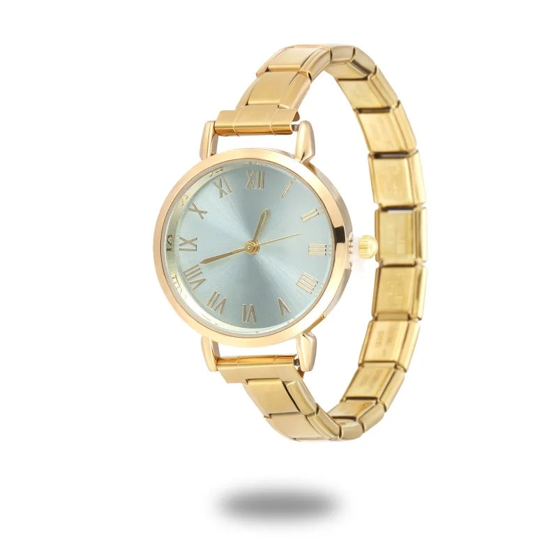 High Quality Men Women's Stainless Steel Round Simple Watch