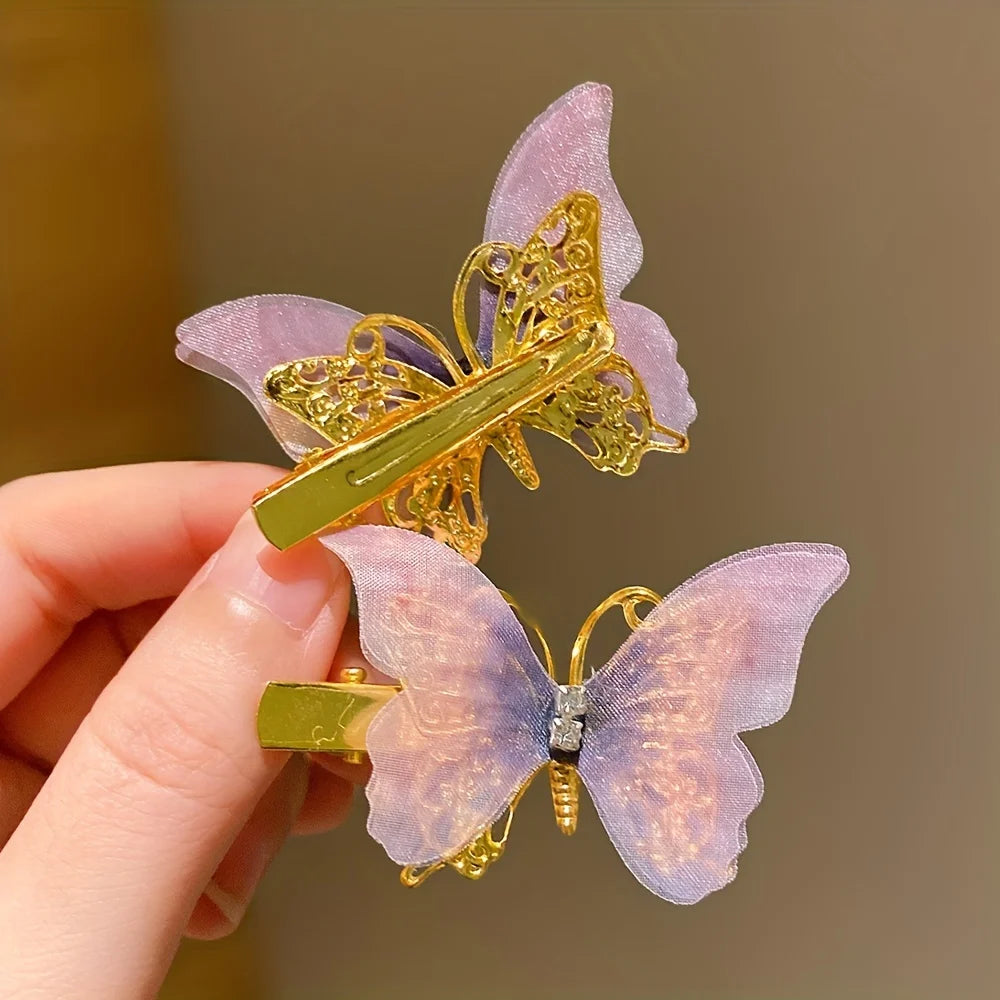 6/12/24/36 pieces of sweet girl butterfly hairpins