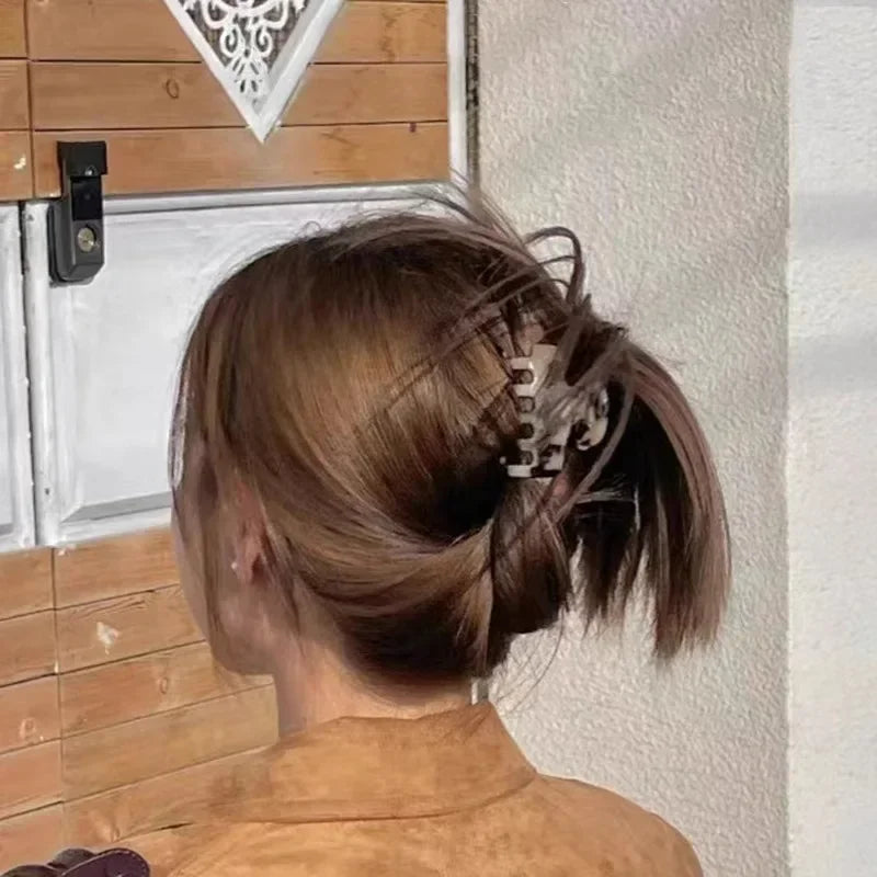 Long Acetate Hair Crabs Red Hair Clips and Women Tie up Hair Accessories