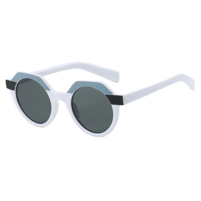 Ins Popular Fashion Round Women Punk Sunglasses  Men Trending Sun Glasses Gradient Shades UV400