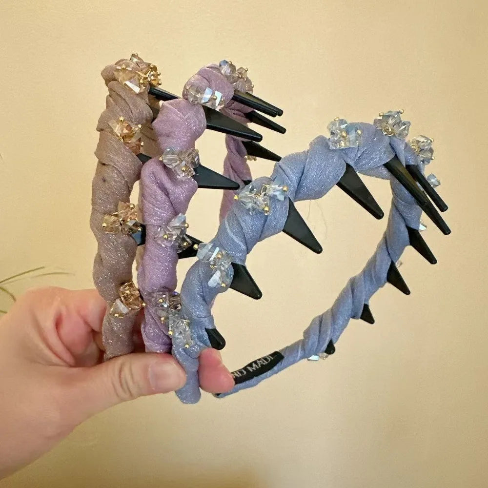 1pc High-end Shiny Crystal Headband With Imitation Crystal High