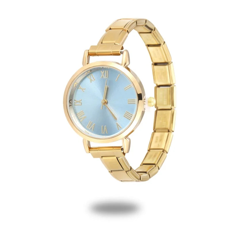 High Quality Men Women's Stainless Steel Round Simple Watch