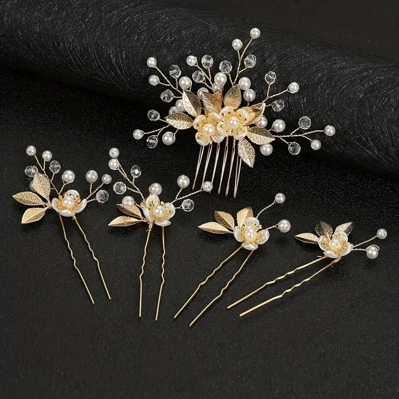 5 Pcs Crystal Luxury Hair Accessories
