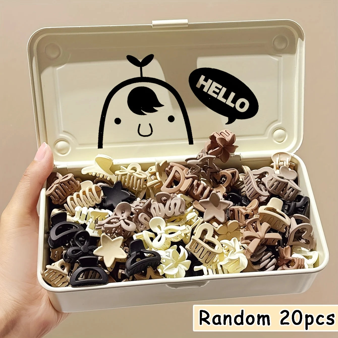 10/20/30pcs Beige Mixed Pack Small Clips