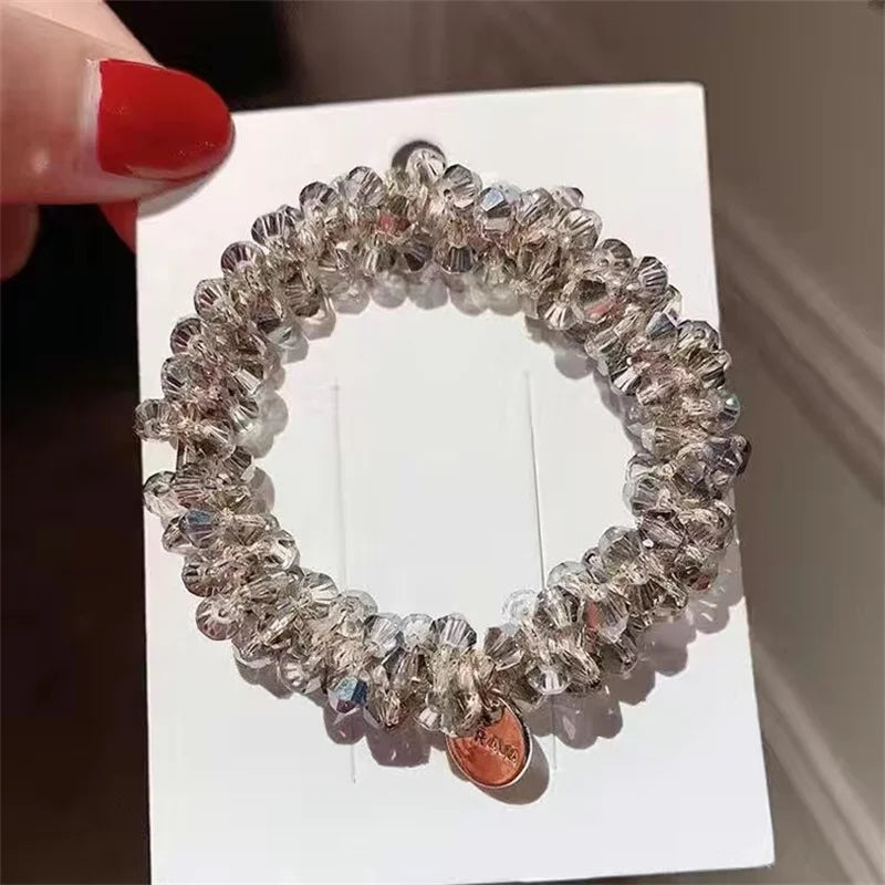 3pcs/set Crystal Pearl Beads Elastic Bands