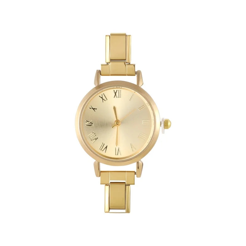 High Quality Men Women's Stainless Steel Round Simple Watch