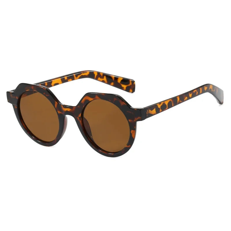 Ins Popular Fashion Round Women Punk Sunglasses  Men Trending Sun Glasses Gradient Shades UV400