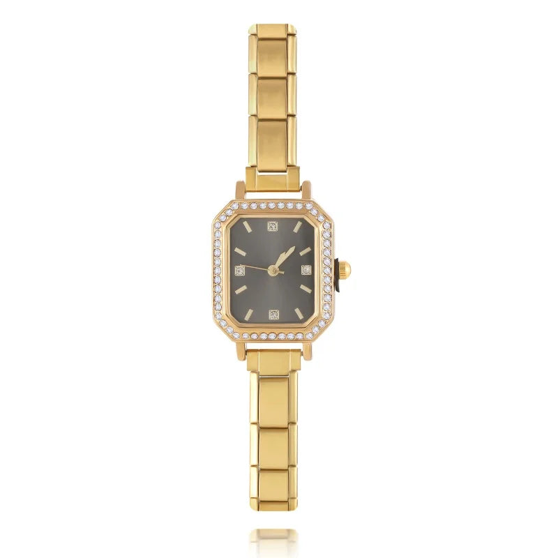 Men Women's Stainless Steel Round Simple Watch