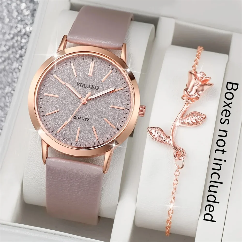 2PCS/Set Women's Watch Shiny Fashion