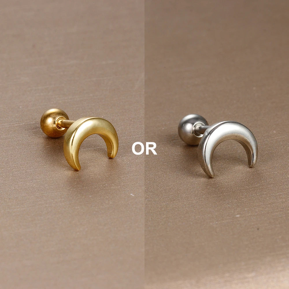 1PC  Stainless Steel Mini Zircon Cartilage Piercing Stud Earring