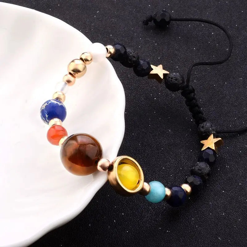 Cosmic Galaxy Solar System Eight Planets Bracelet, Wearing it Means The Universe is Under Control