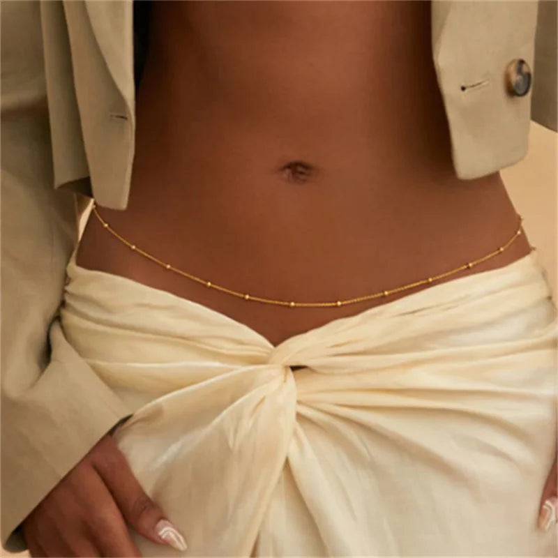 Girls Simple Beaded Belly Chains For Women