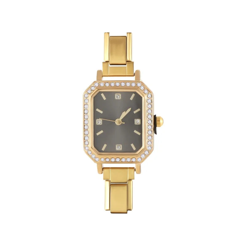 Men Women's Stainless Steel Round Simple Watch