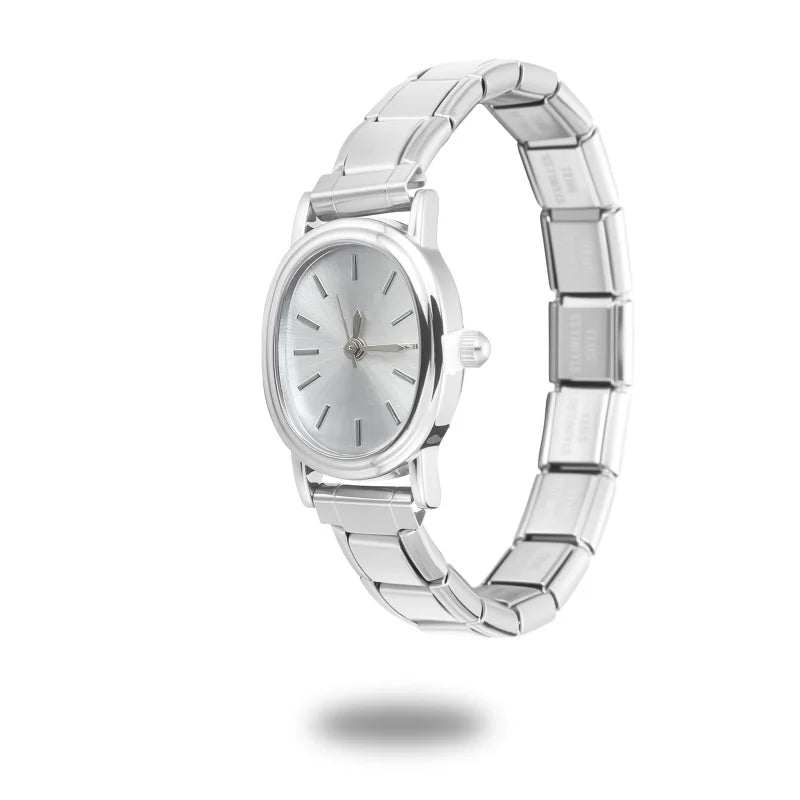 High Quality Men Women's Stainless Steel Round Simple Watch