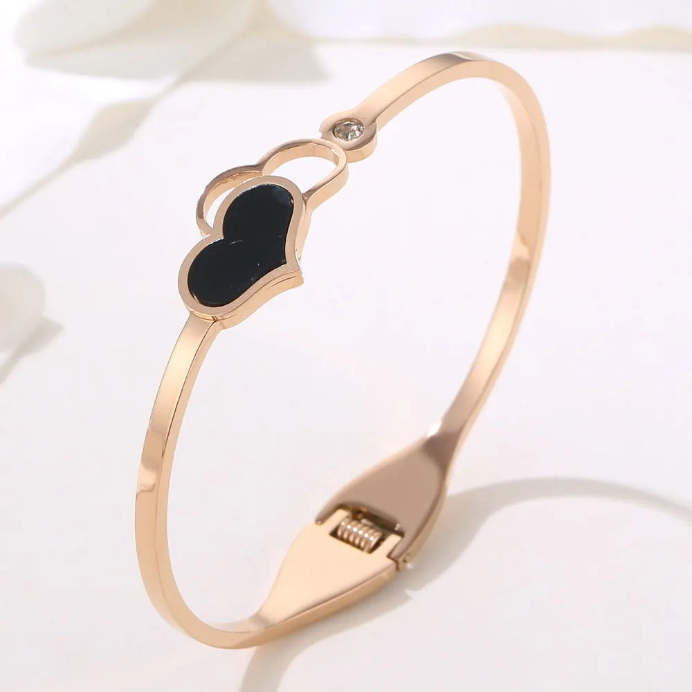 Heart Bracelet For Women 316L Stainless Steel Fashion Jewelry Accessory Cuffs Bracelets Lovers