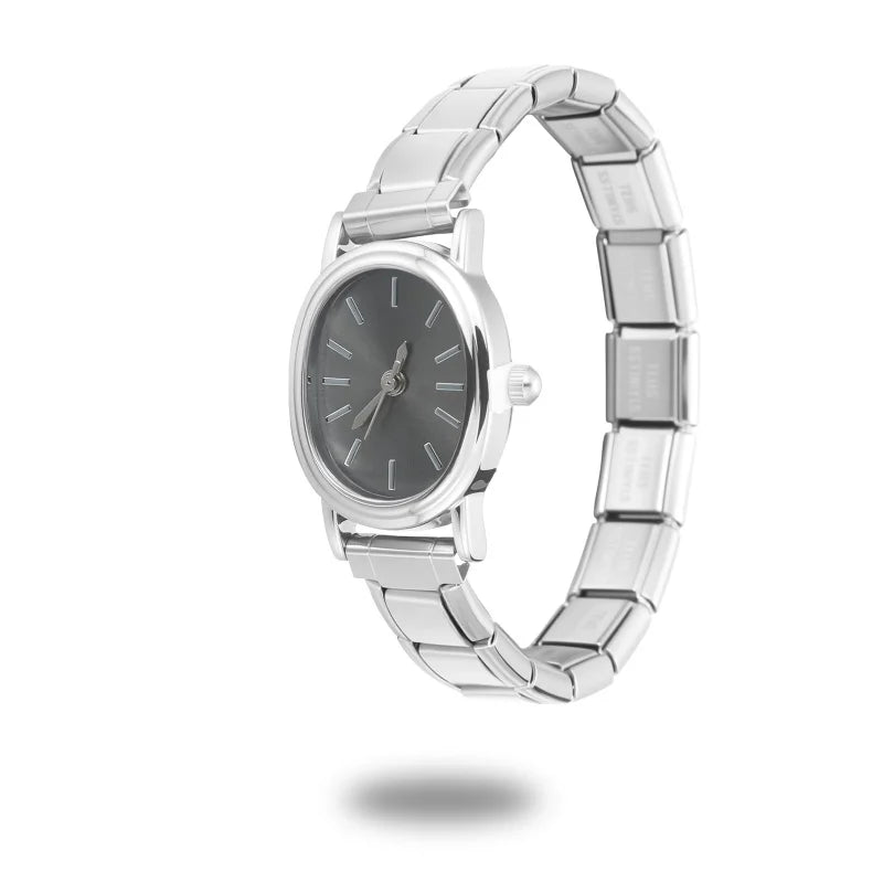 High Quality Men Women's Stainless Steel Round Simple Watch