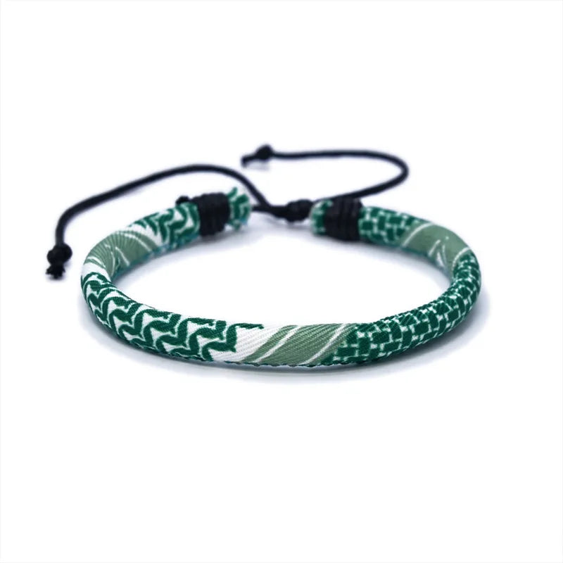 Multicolor Weave Bracelets Traditional Patterns Arabic Scarf Style Bracelet