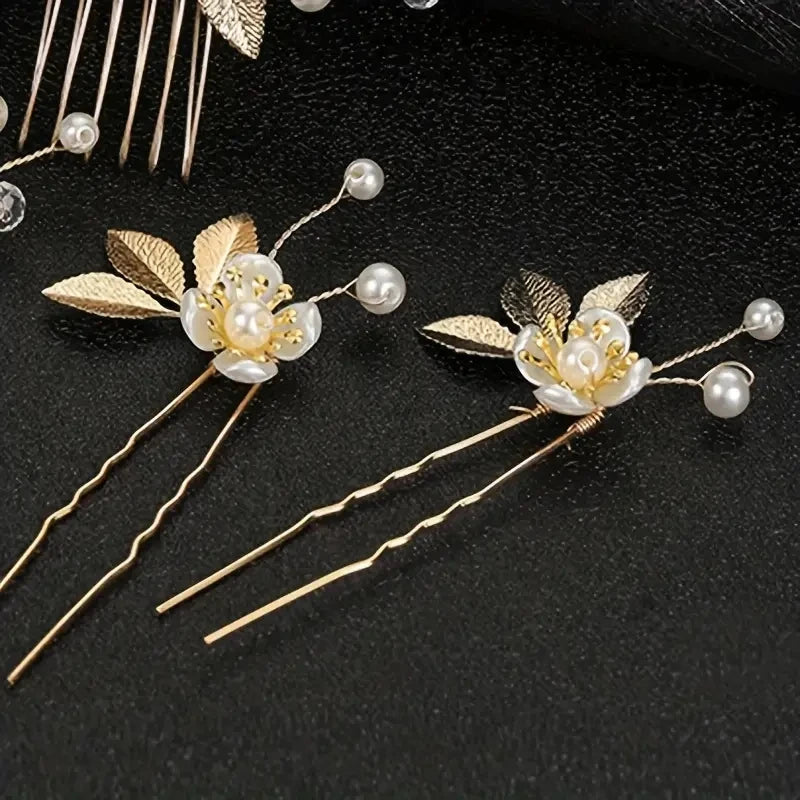 5 Pcs Crystal Luxury Hair Accessories