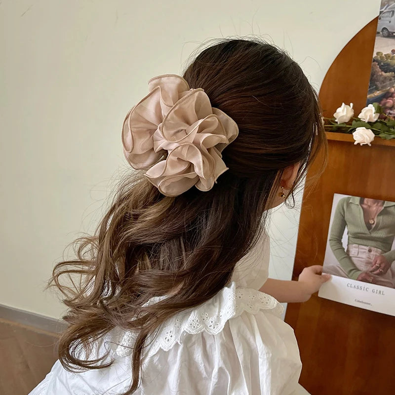 New Large Chiffon Claw Clip Hair
