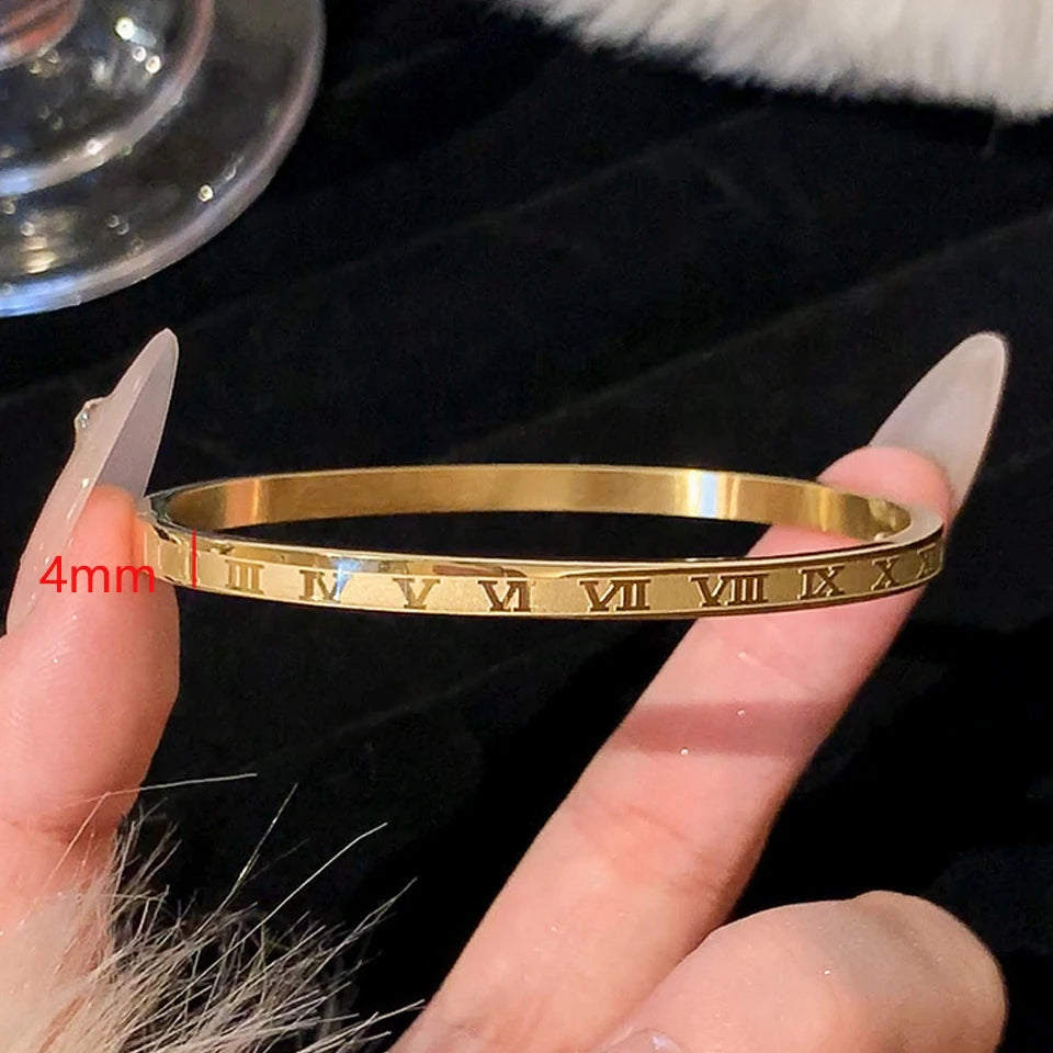 5/1pcs Sparkling Zirconia Inlaid Stainless