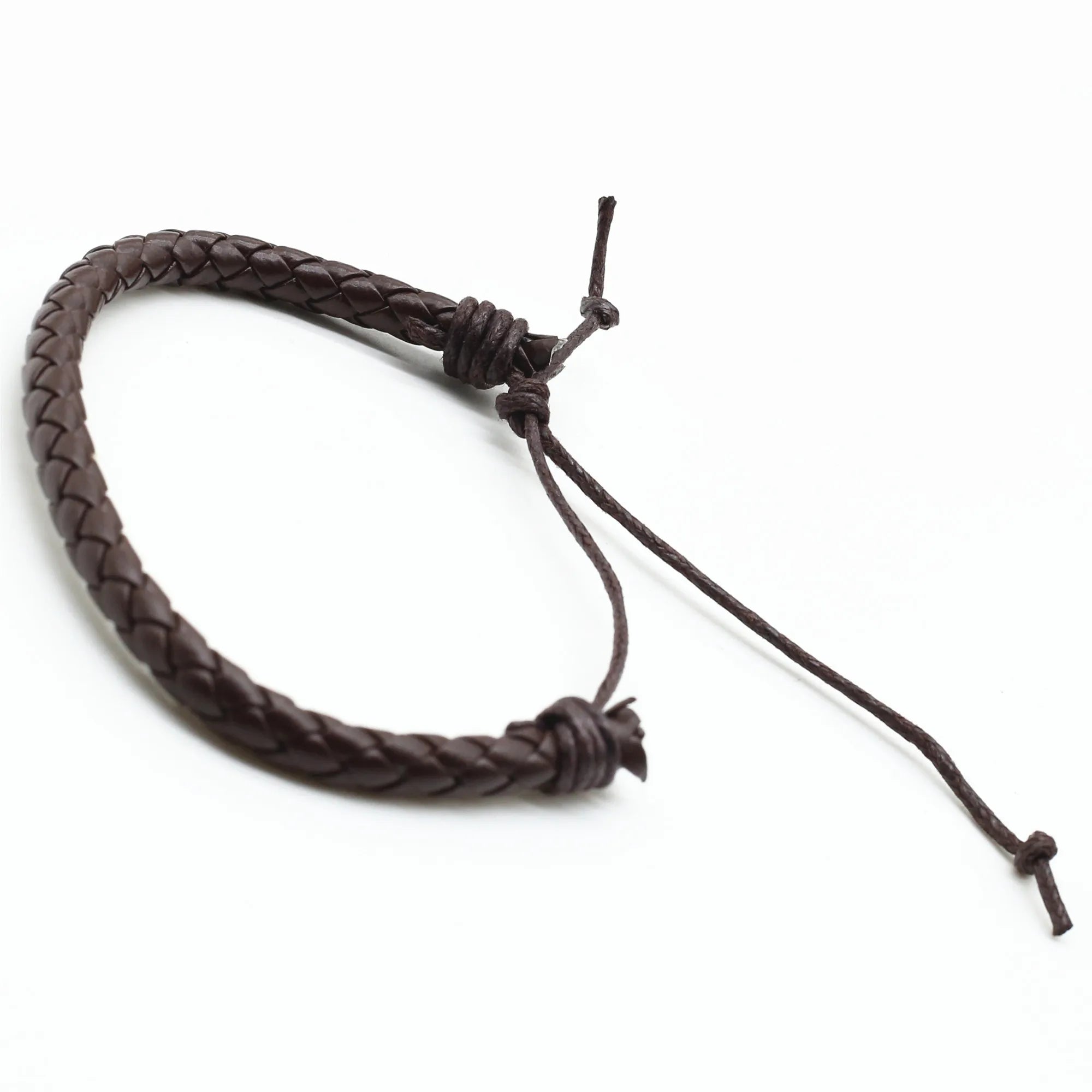 Brown  Braided Men Bracelets For Women Wristbands Bangle Male
