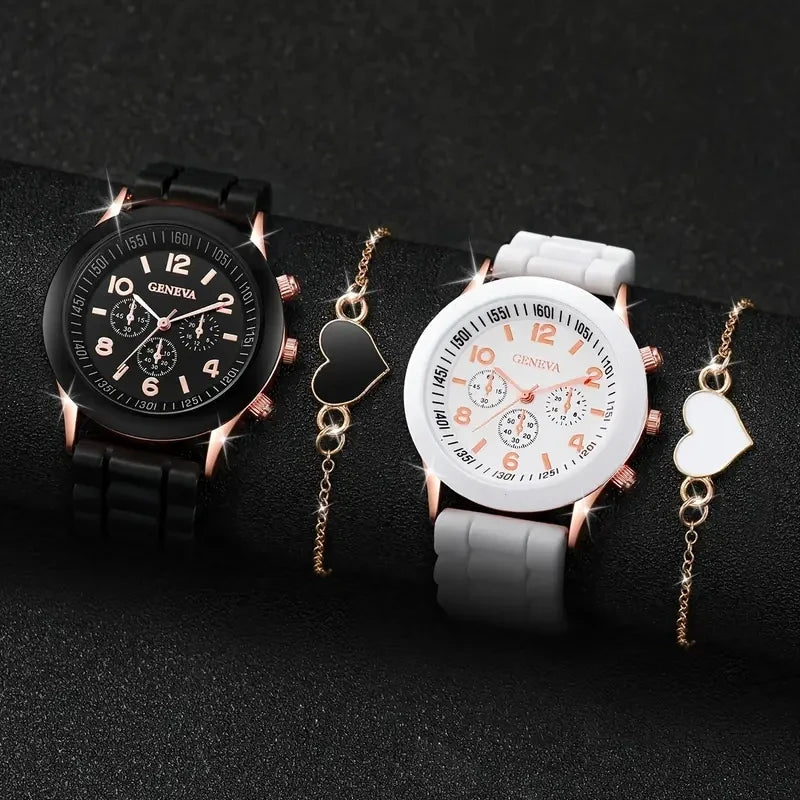 2PCS Set  Fashion  Watches