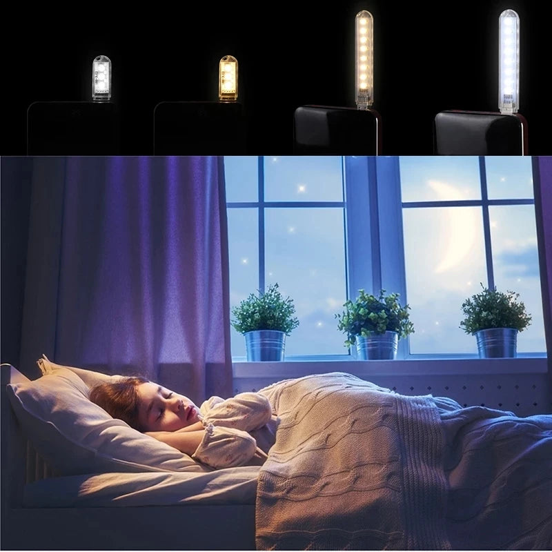 Mini USB Book Lights Portable USB LED Lamps DC 5V Ultra Bright Reading Lamp For Power Bank Camping PC Laptops USB Night Lights