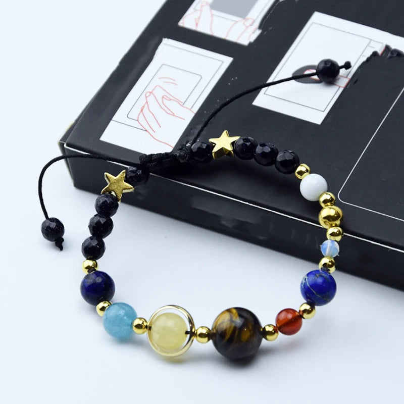 Cosmic Galaxy Solar System Eight Planets Bracelet, Wearing it Means The Universe is Under Control