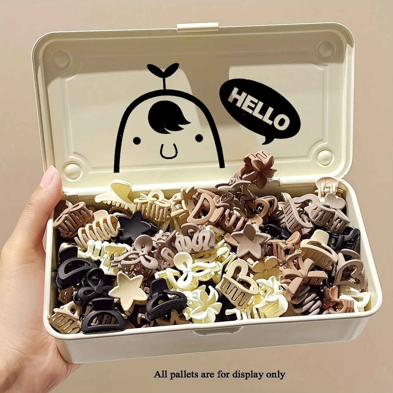 10/20/30pcs Beige Mixed Pack Small Clips