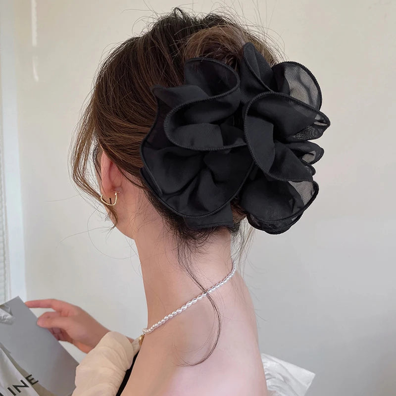 New Large Chiffon Claw Clip Hair