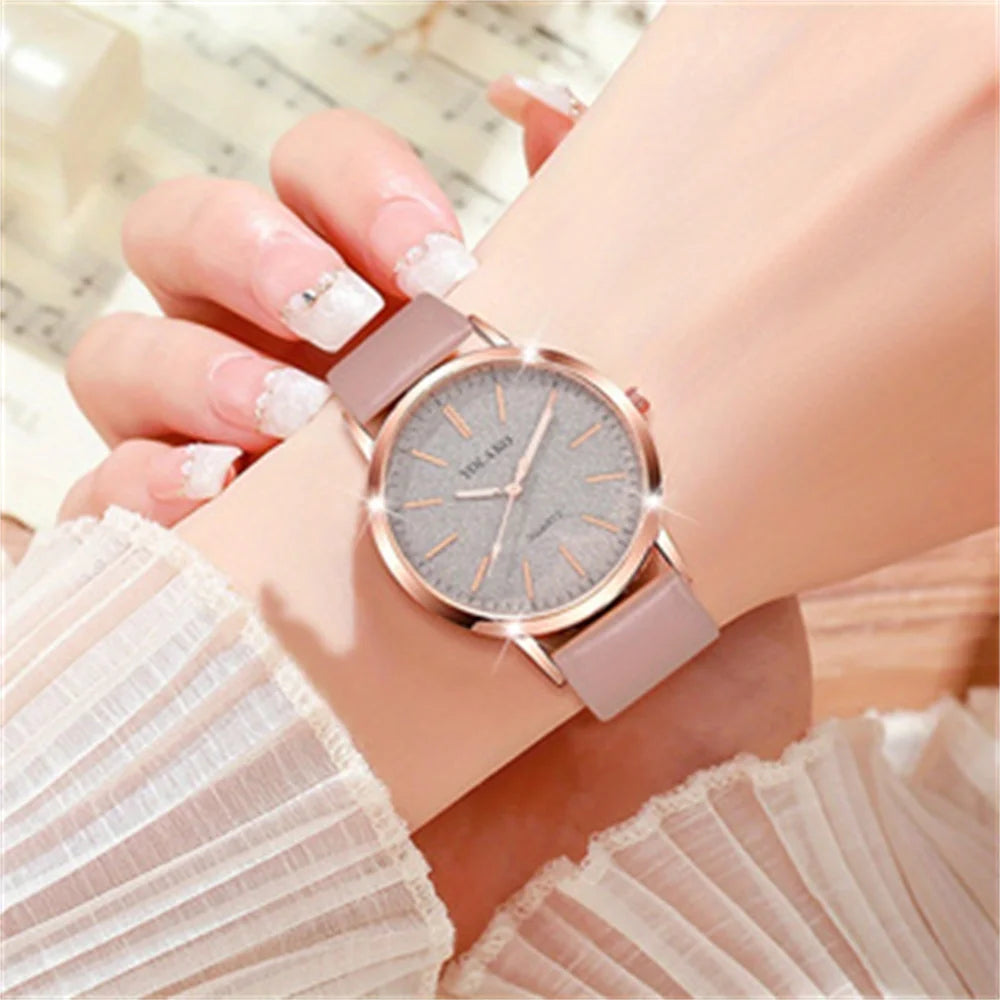 2PCS/Set Women's Watch Shiny Fashion
