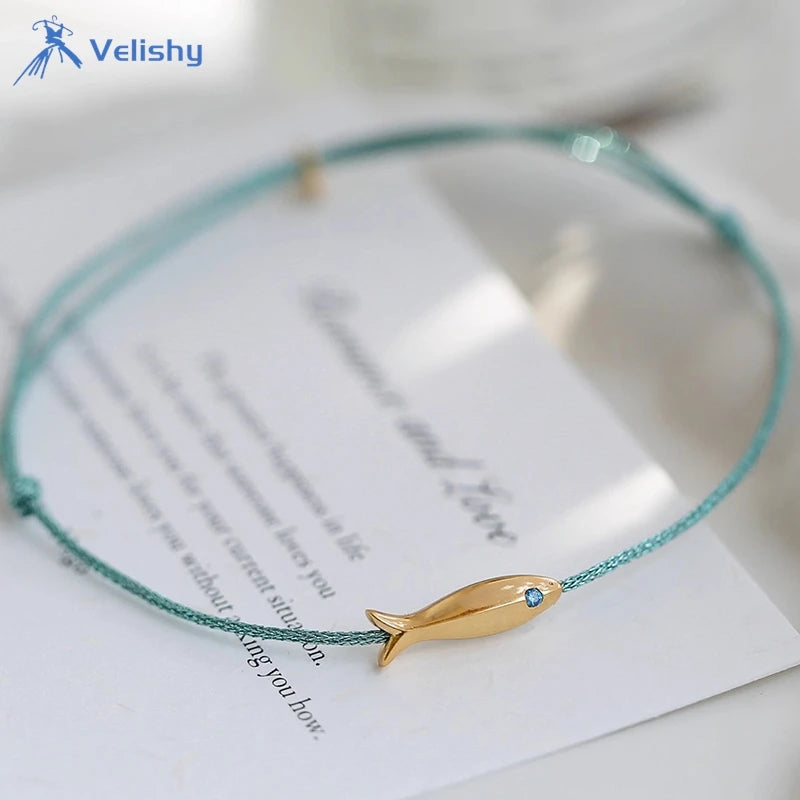 Bohemian Style Blue And Red Rope Fashion Leg Foot Chain Summer Beach Jewelry