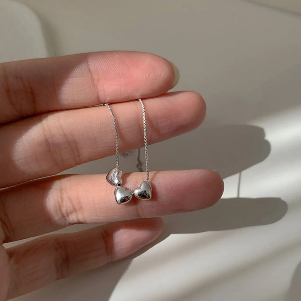 Minimalist Stainless Steel Love Heart Bracelets For Women Men Punk Vintage Silver Color Heart Adjutable Bangles Party Jewelry